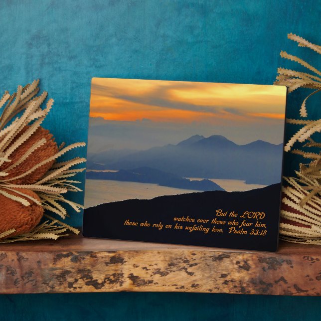 Placa Expositora Salmos 33:18 Inspiradores (Lado)