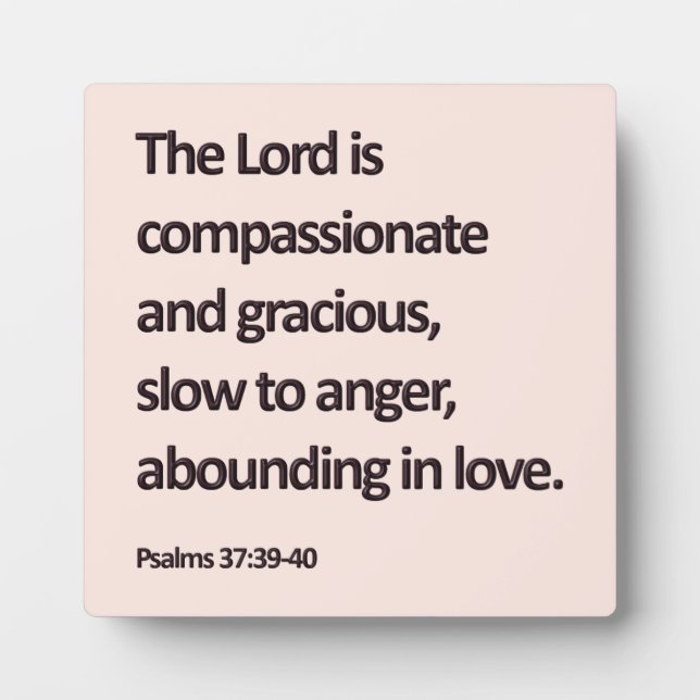 Placa Expositora Salmos 37:39-40 (Frente)