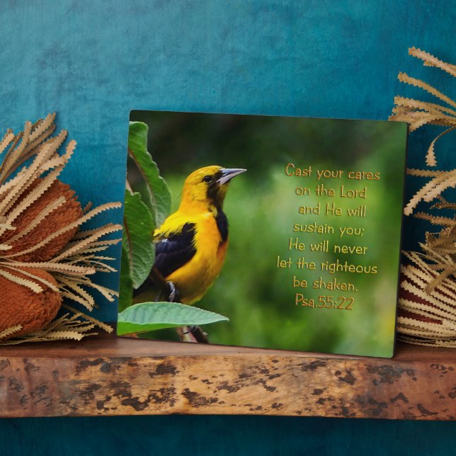 Placa Expositora Salmos 55:22 Inspiradores (Lado)