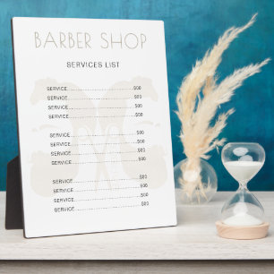 Placa Expositora Salón de barbero moderno minimalista simple elegan