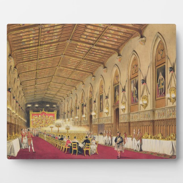 Placa Expositora Salón de San Jorge, Castillo de Windsor, 1838 (col (Frente)