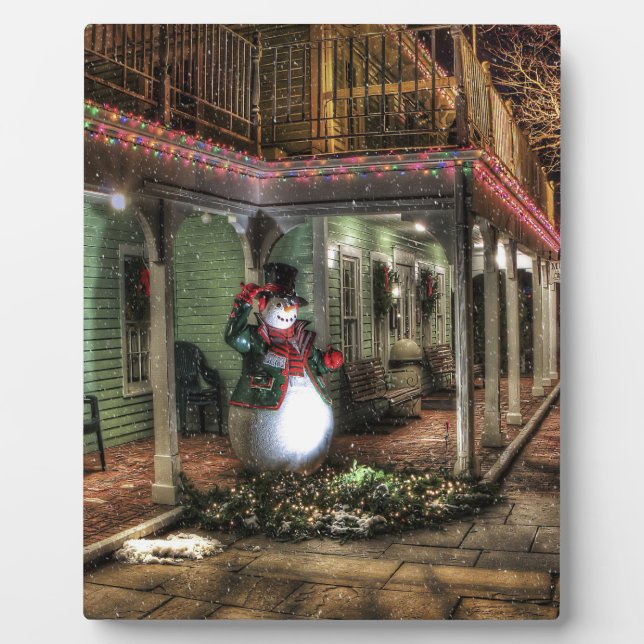 Placa Expositora Saludos de Snowman (Frente)