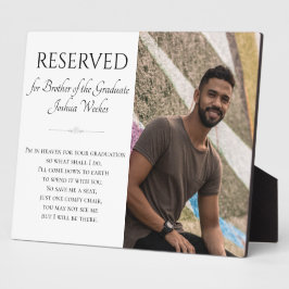 Placa Expositora Salvar a un hermano del graduado