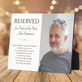 Placa Expositora Salvar a un padre de novia Boda conmemorativo