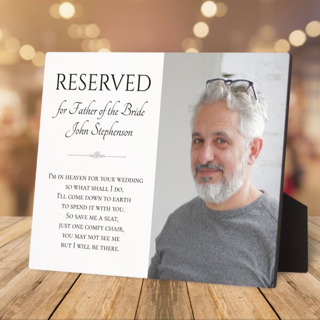 Placa Expositora Salvar a un padre de novia Boda conmemorativo (Subido por el creador)