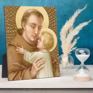 Placa Expositora San Antonio y el Niño Jesús (JM 05) 8"x10"