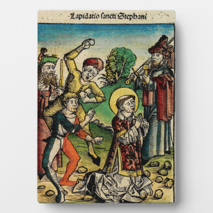 Placa Expositora San Esteban el Protomártir Iconografía de Arte Fin
