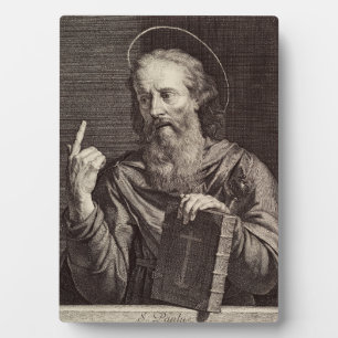 Placa Expositora San Pablo el Apóstol Patrón de los Escritores