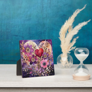 Placa Expositora San Valentín Floral Heart Art