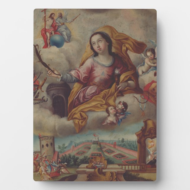 Placa Expositora Santa Bárbara Virgen y mártir (Frente)
