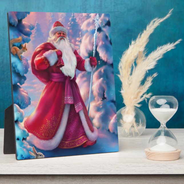 Placa Expositora Santa Claus en el bosque (Lado)