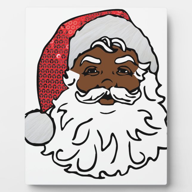Placa Expositora santa claus negro (Frente)