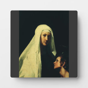 Placa Expositora Santa Francesca de Roma Ángel de la Guarda Arte Fi