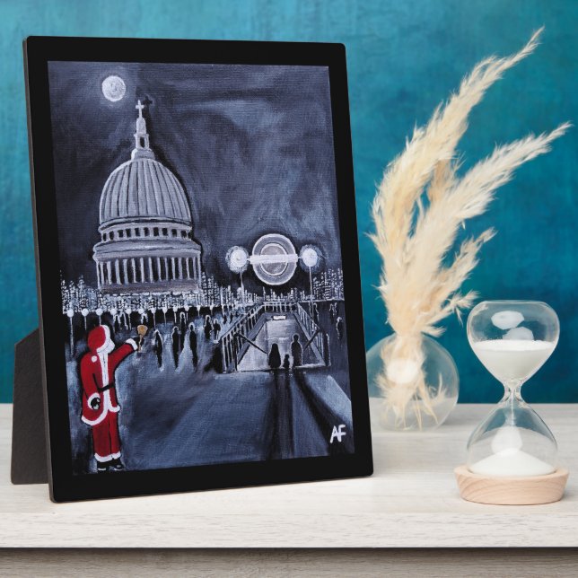 Placa Expositora Santa in London Painting by Alfred Fox (Lado)
