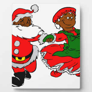 Placa Expositora santa negra mrs claus