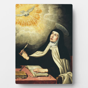 Placa Expositora Santa Teresa de Ávila Mística del Fuego Arte