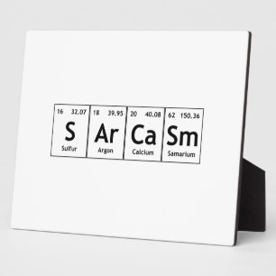 Placa Expositora SArCaSm Periodic Table Elements Word Chemistry