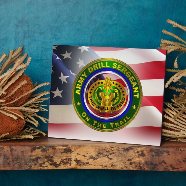 Placa Expositora Sargento de taladramiento del ejército (Lado)