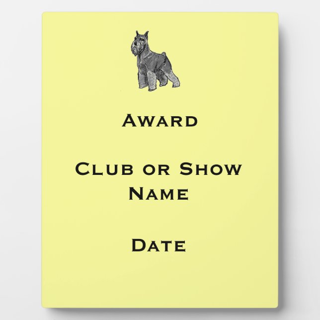 Placa Expositora Schnauzer (Frente)