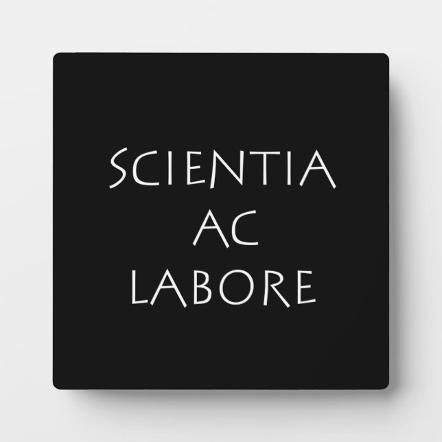Placa Expositora Scientia ac labore (Frente)
