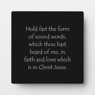 Placa Expositora Scripture Quote 2 Timothy 1 13