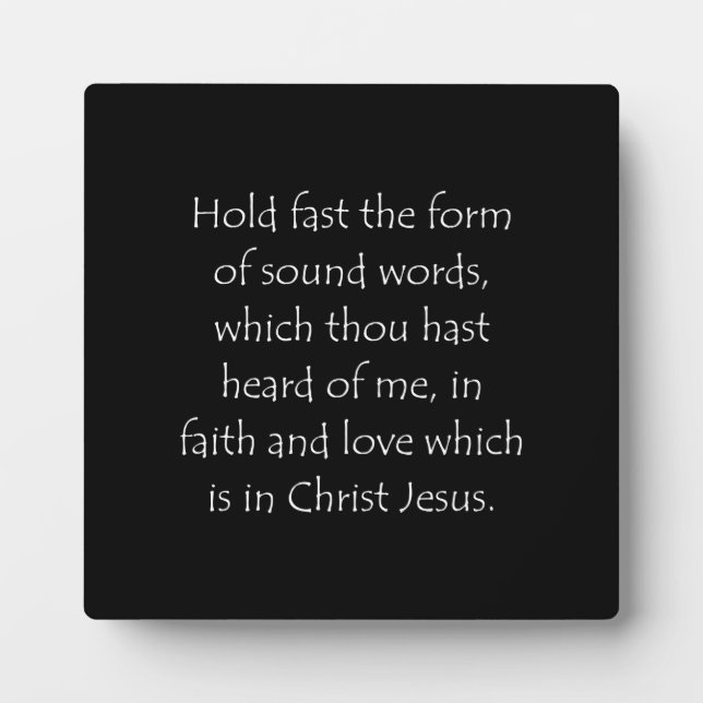 Placa Expositora Scripture Quote 2 Timothy 1 13 (Frente)
