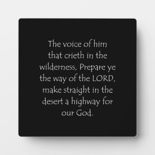 Placa Expositora Scripture Quote Isaiah 40 3