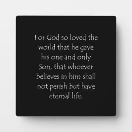 Placa Expositora Scripture Quote John 3 16
