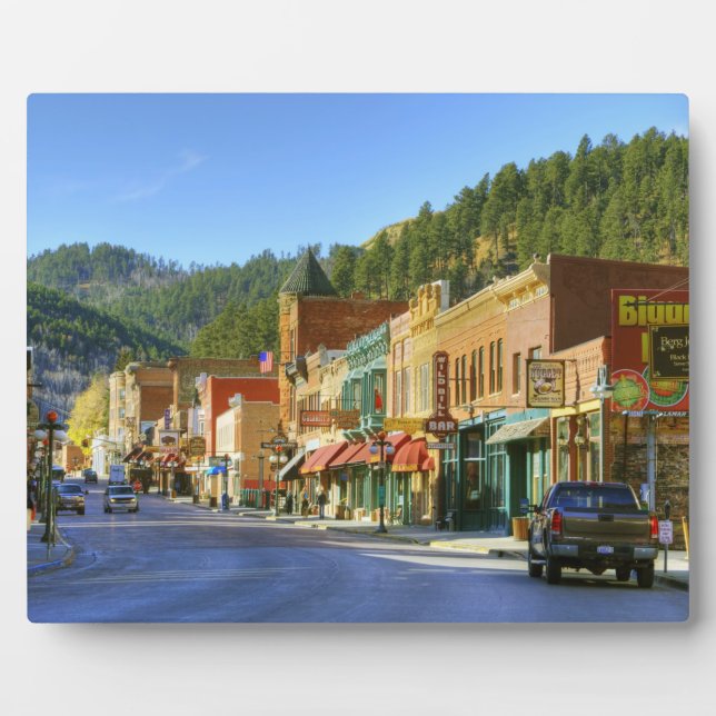 Placa Expositora SD, Deadwood, pueblo histórico minero de oro (Frente)