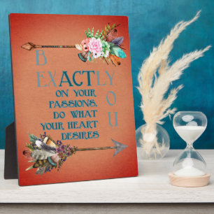 Placa Expositora Sé Exactamente Tú Flores De Flecha De Estilo Boho 