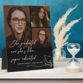 Placa Expositora Se graduó como graduada de fotografía con educació