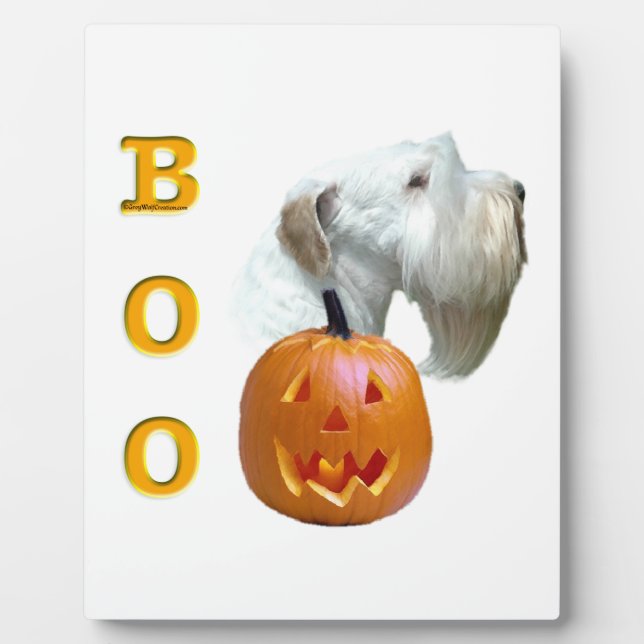 Placa Expositora Sealyham Terrier Boo (Frente)