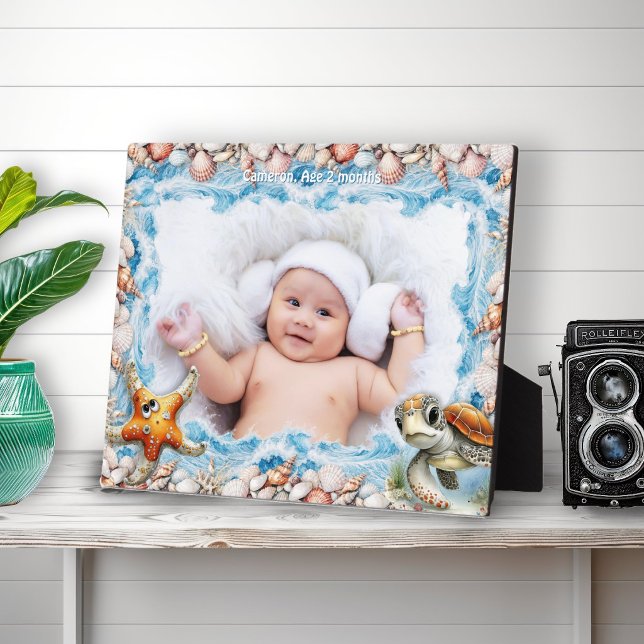 Placa Expositora Seashells, Turtle, Starfish Kids Photo Frame (Subido por el creador)