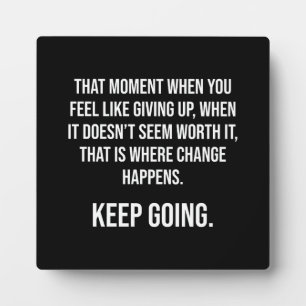 Placa Expositora Seguir adelante - Motivación del éxito