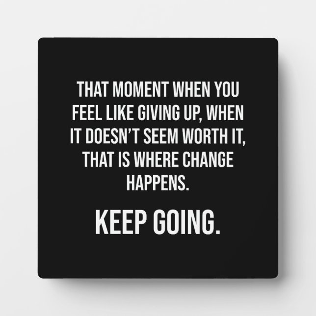 Placa Expositora Seguir adelante - Motivación del éxito (Frente)