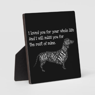 Placa Expositora Señal conmemorativa para perro - Dachshund de perr