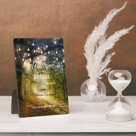 Placa Expositora Señal de bienvenida de brida forestal encantada