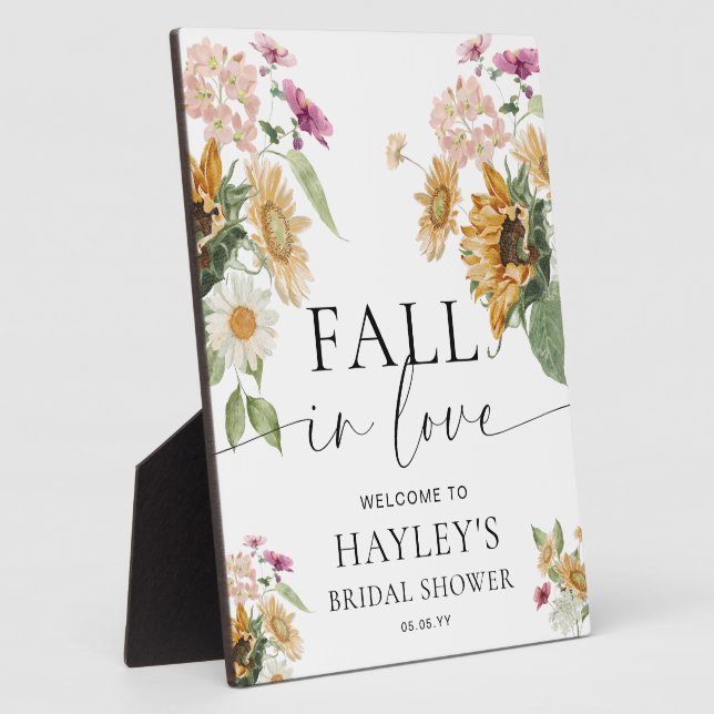 Placa Expositora Señal de bienvenida de la ducha de la novia del gi (Lado)