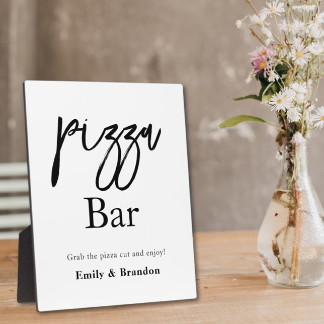 Placa Expositora Señal de boda de barra de pizza Tabletop (Subido por el creador)