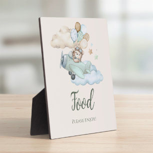Placa Expositora Señal de disfruta de algunos alimentos para baby s