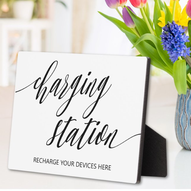 Placa Expositora Señal de estación de carga Tabletop Plaque con Eas (Subido por el creador)