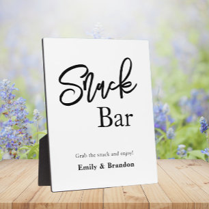 Placa Expositora Señal del boda de la barra de aperitivos Tabletop
