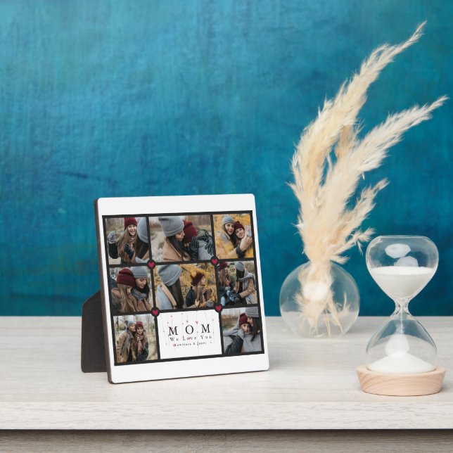 Placa Expositora Sencilla y personalizada Love You Mom 8 Photo coll (in situ)