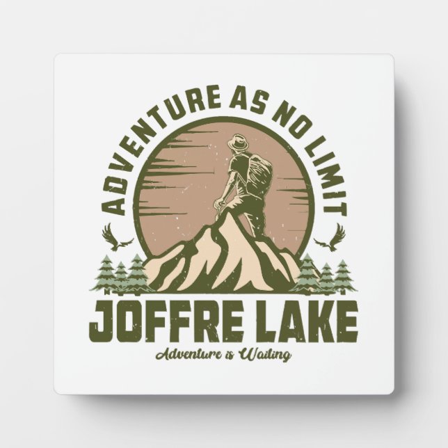 Placa Expositora Senderismo Retro Joffre Lake (Frente)