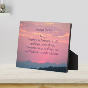 Placa Expositora Sensación inspiradora de serenidad Oración Amanece