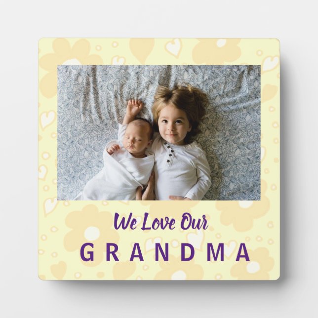 Placa Expositora Sepia Daisy Love Grandma (Frente)