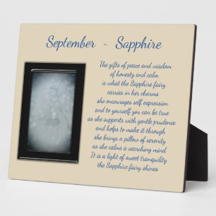 Placa Expositora Septiembre Birthstone Sapphire