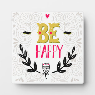 Placa Expositora Ser feliz 4