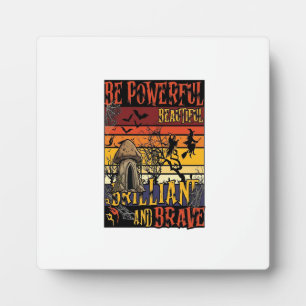 Placa Expositora Ser Poderoso Hermoso Brillante Hongo de Halloween