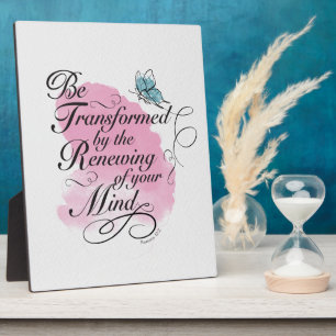 Placa Expositora Ser transformado y renovado - Romanos 12 : 2